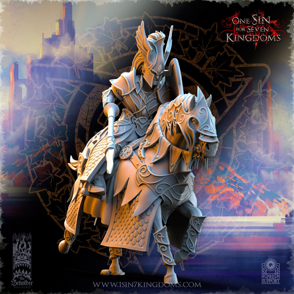 The Beholder Miniatures - Elfes - 6 Chevaliers d'Ashur