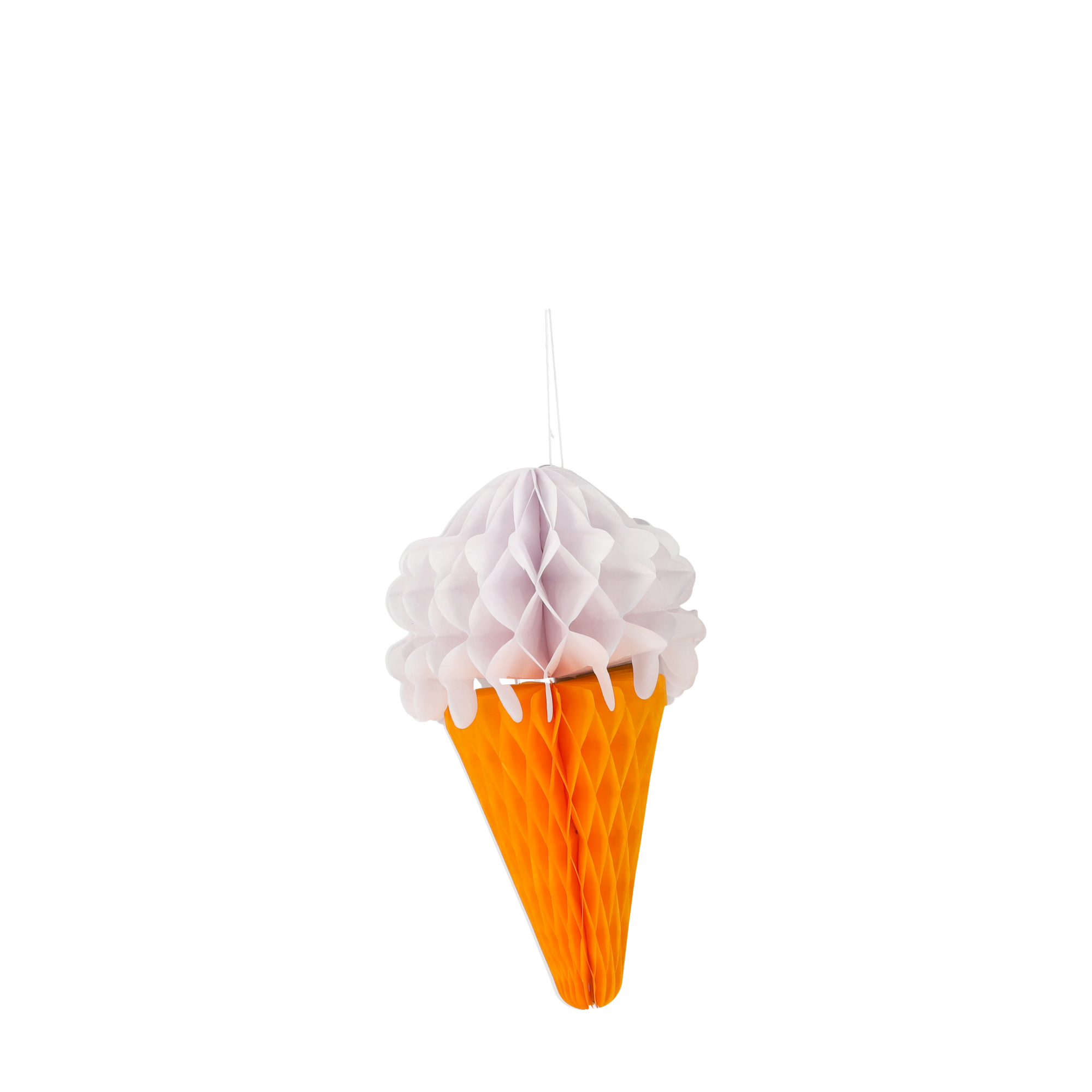(6er Set) 17x10cm Party Eis Waben Aufhänger Sommer Papier Tisch Deko - Glace