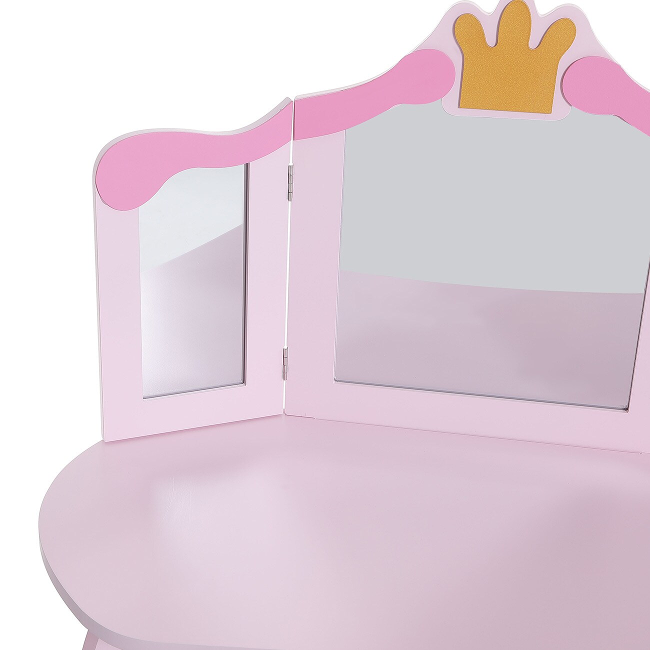 Baby Vivo Kinderschminktisch FIONA mit klappbaren Spiegeln und Hocker