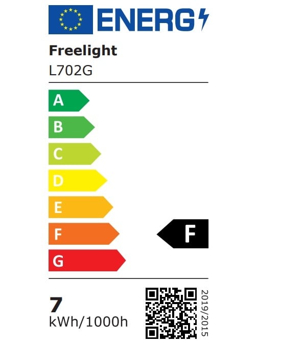 Freelight E27 7Watt Led Gold 95mm incl. Stappen Dimmer