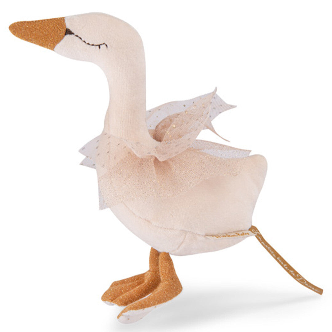 Moulin roty knuffelzwaan rammelaar crème