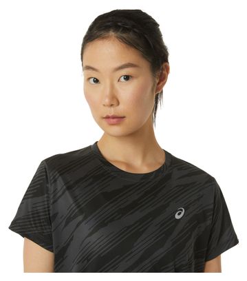 Maillot manches courtes Asics Core All Over Print Noir Femme