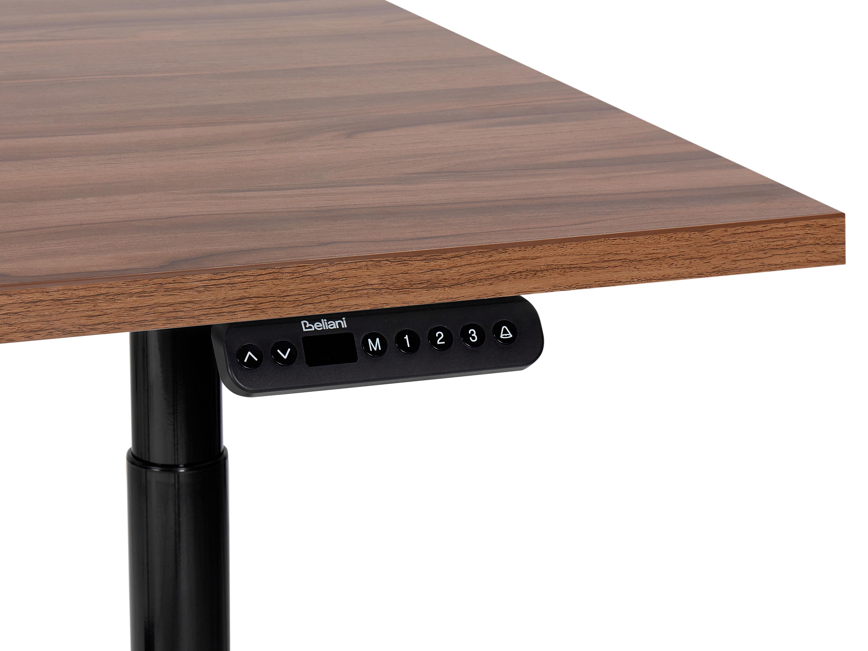 Elektrisch verstelbaar sta-bureau DESTINAS Bruin/zwart 180 cm 80 cm