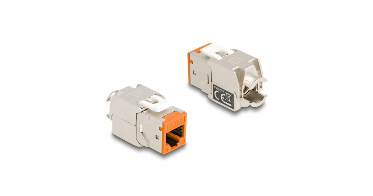 DeLOCKKeystone Module RJ45 Jack naar LSA Cat 6a toolfree, 8 stuks  (Meerkleurig)