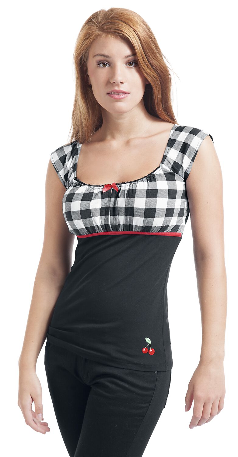 T-shirt à carreaux Evie | Pussy Deluxe T-Shirt Manches courtes