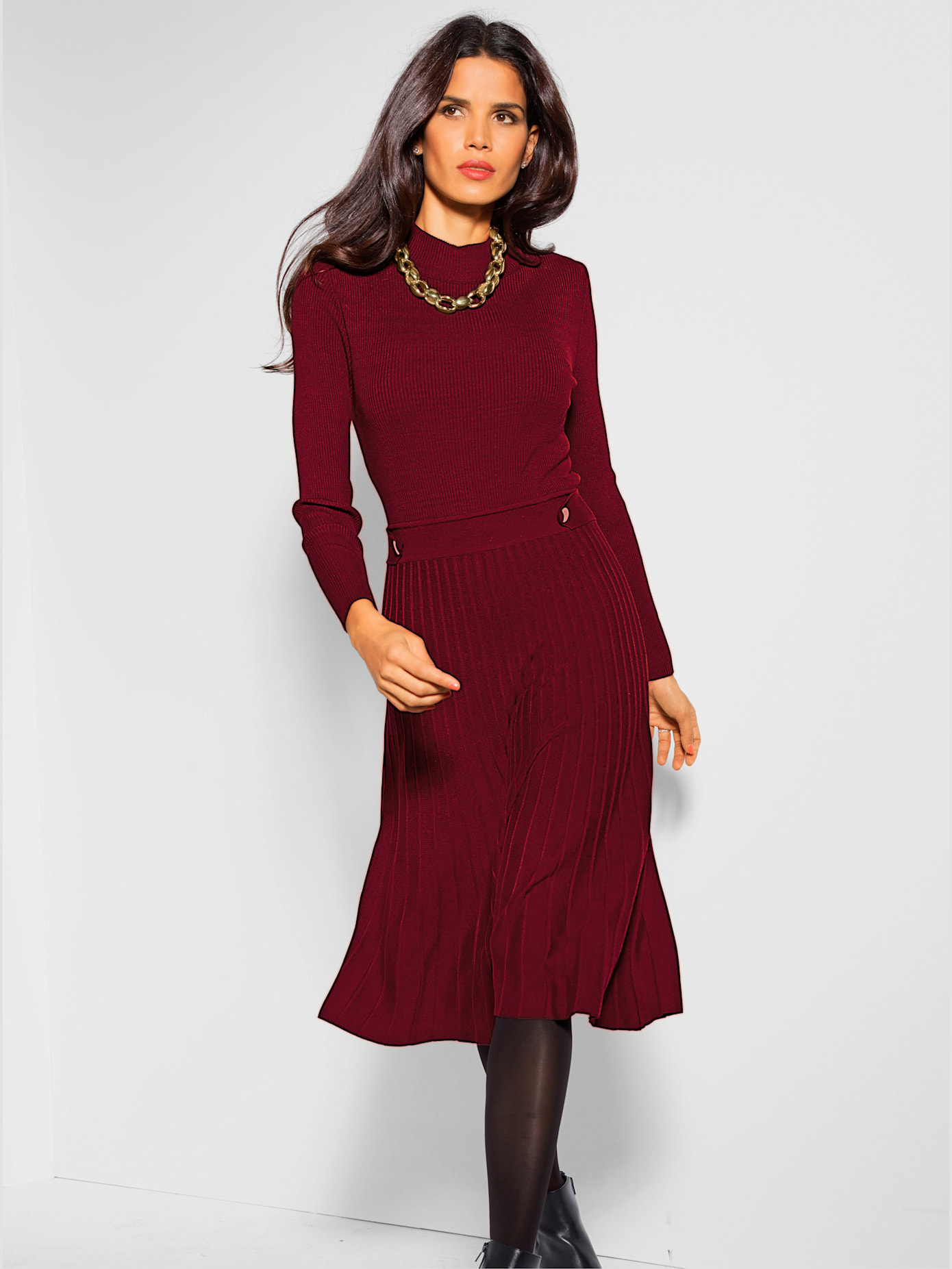 Robe en tricot légèrement évasé
