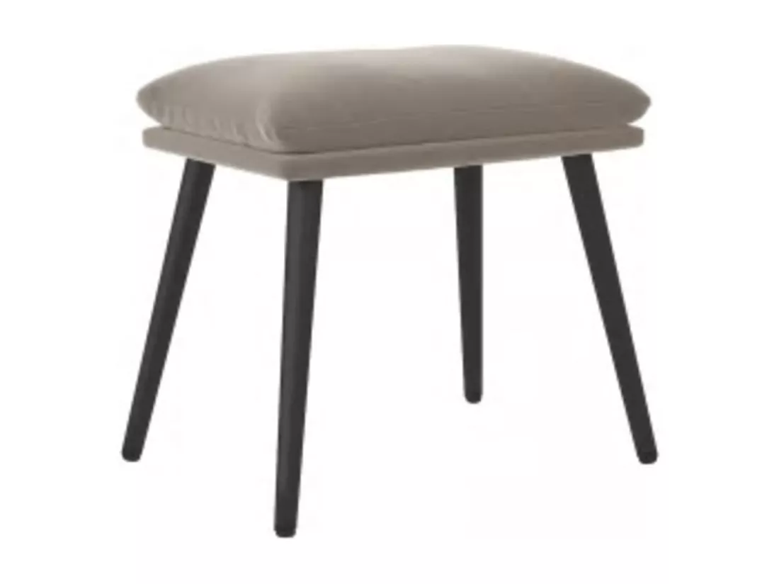 Chaise de relaxation avec repose-pied Gris clair Velours