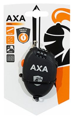 AXA Cable Lock Roll With Retractable Steel Cable 75 Cm X 1.6 Mm