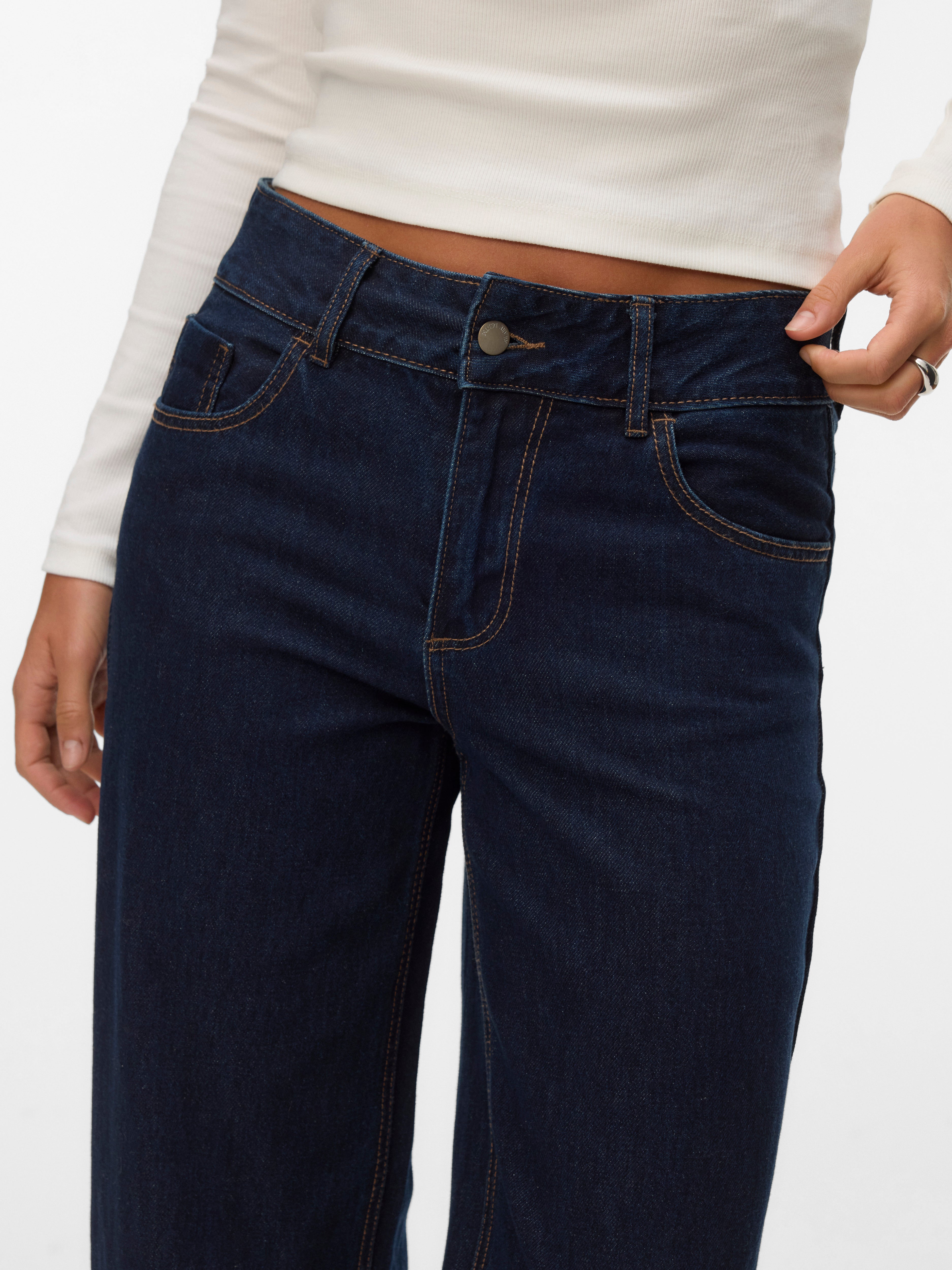 AWRENA Mid rise Wide leg fit Jeans