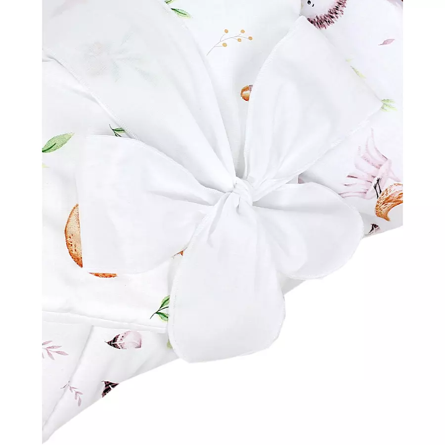 TupTam Unisex Baby Einschlagdecke mit Schleife grünweiß