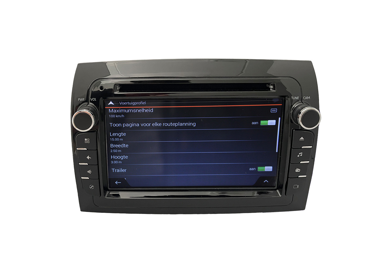 BergGPS Fiat Ducato DAB+ Radio camper navigatie met Carplay