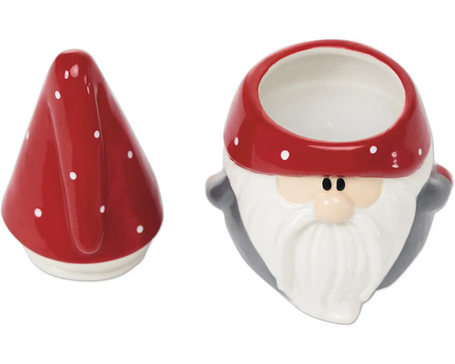 Kabouter kaarsenhouder 11,2 x 19,5 cm rood