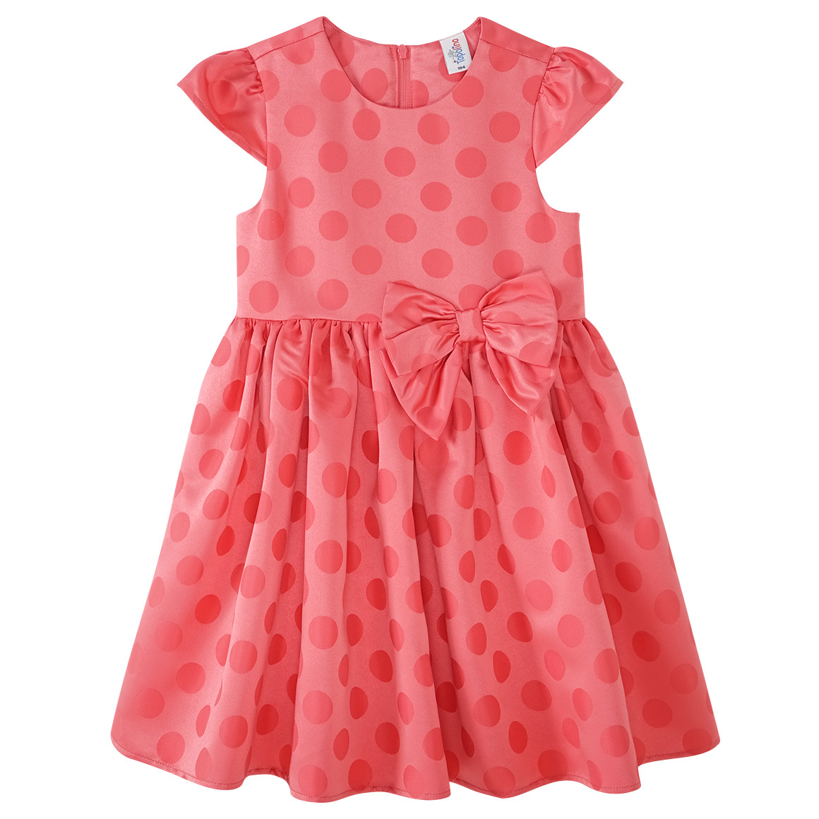 Topolino Festliches Mädchen Kleid mit Punkte-Allover pink