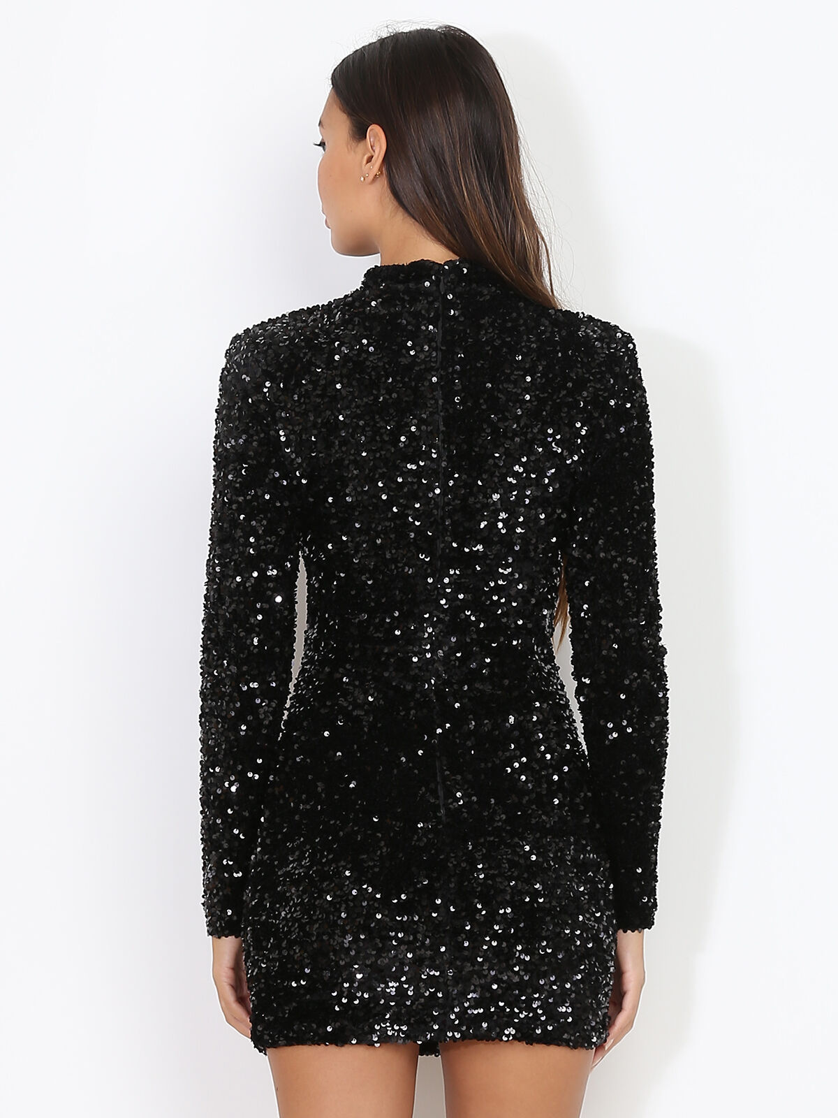 Robe moulante à sequins- Noir
