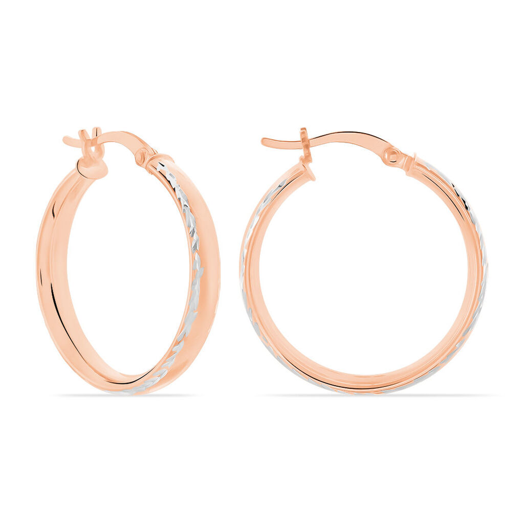 Créoles Argent Rose Ava