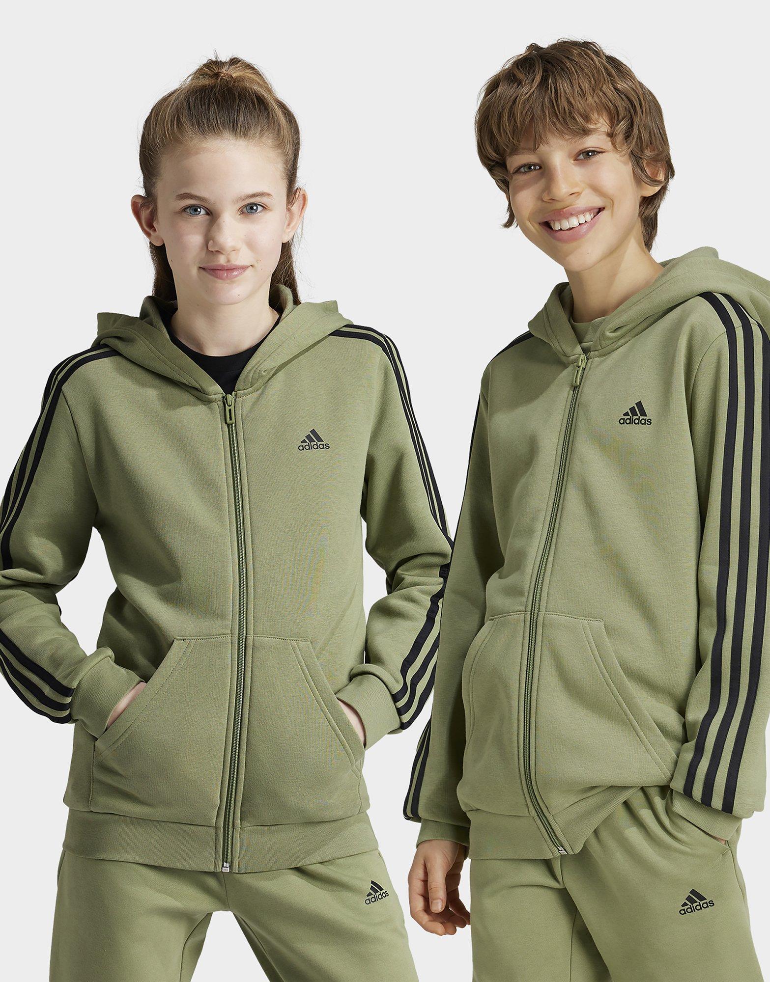 adidas Veste à capuche entièrement zippée en molleton Essentials 3-Stripes