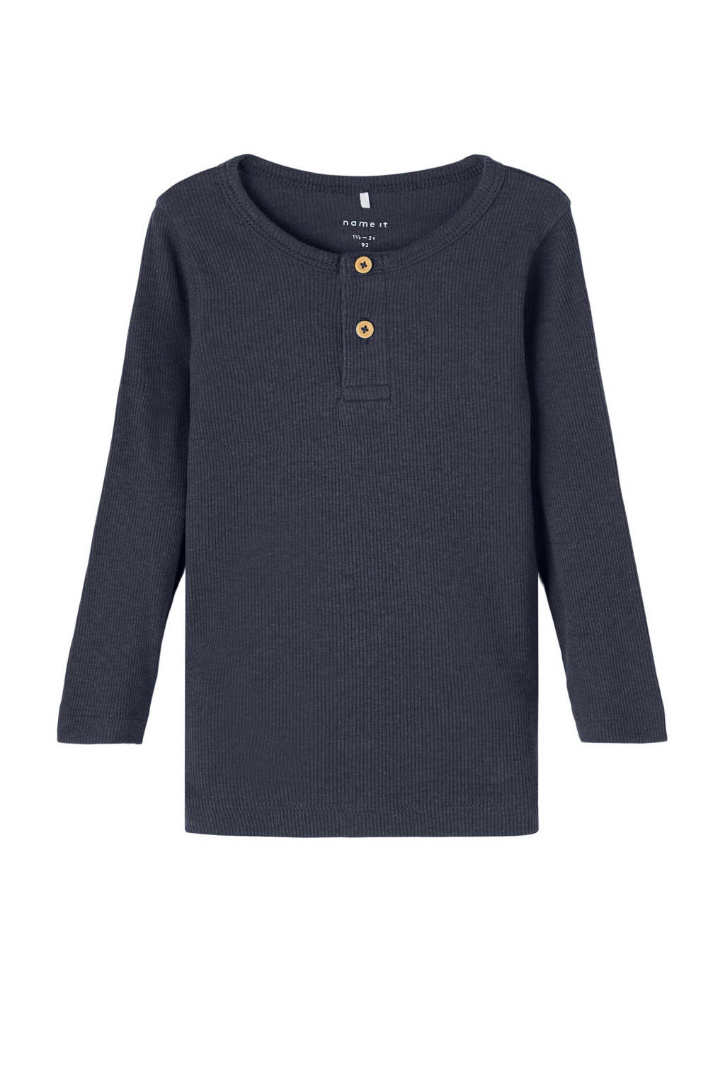 NAME IT ribgebreide longsleeve NMMKAB marine