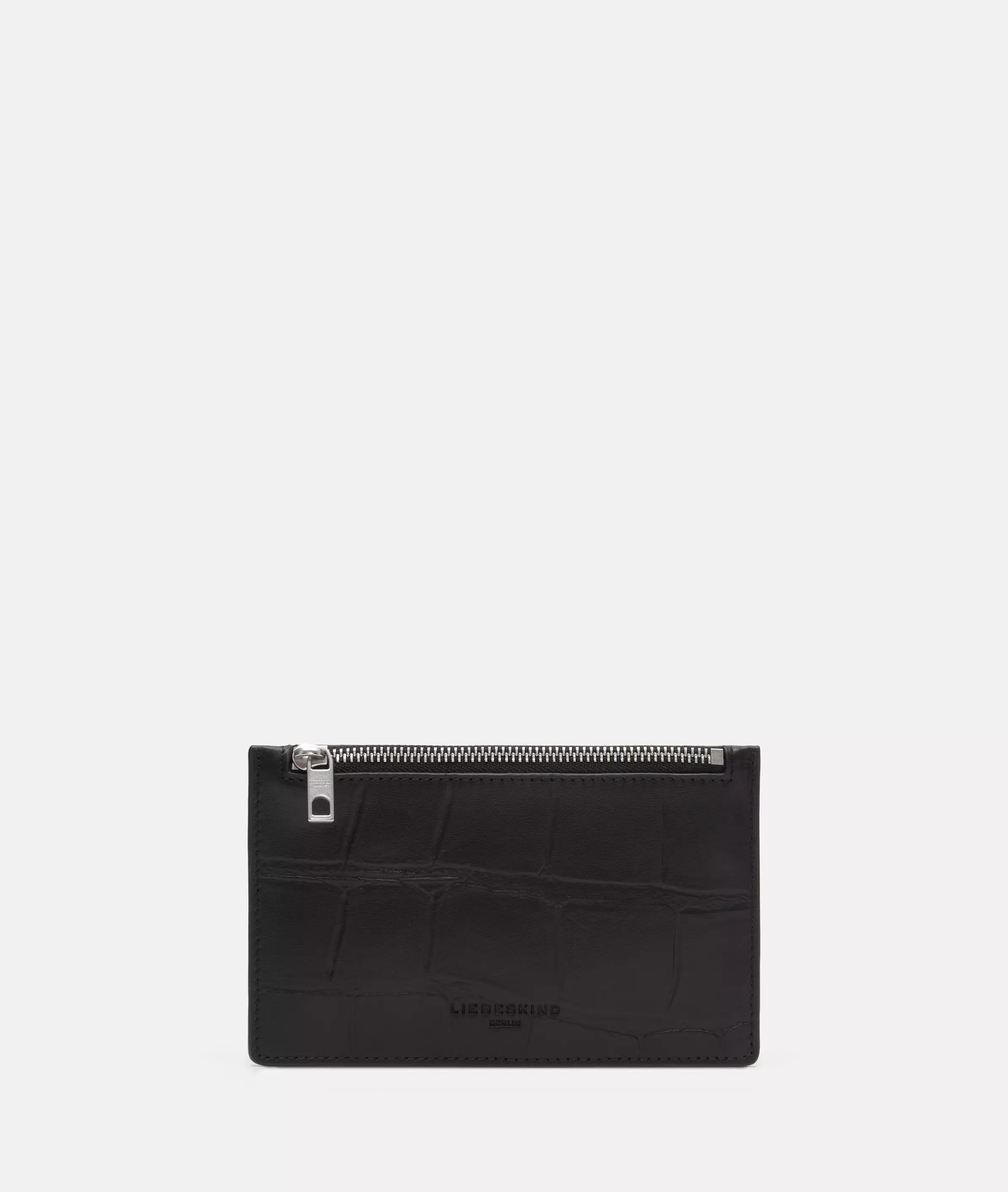 Croc Kiwi Pouch Leather pouch with crocodile embossing
