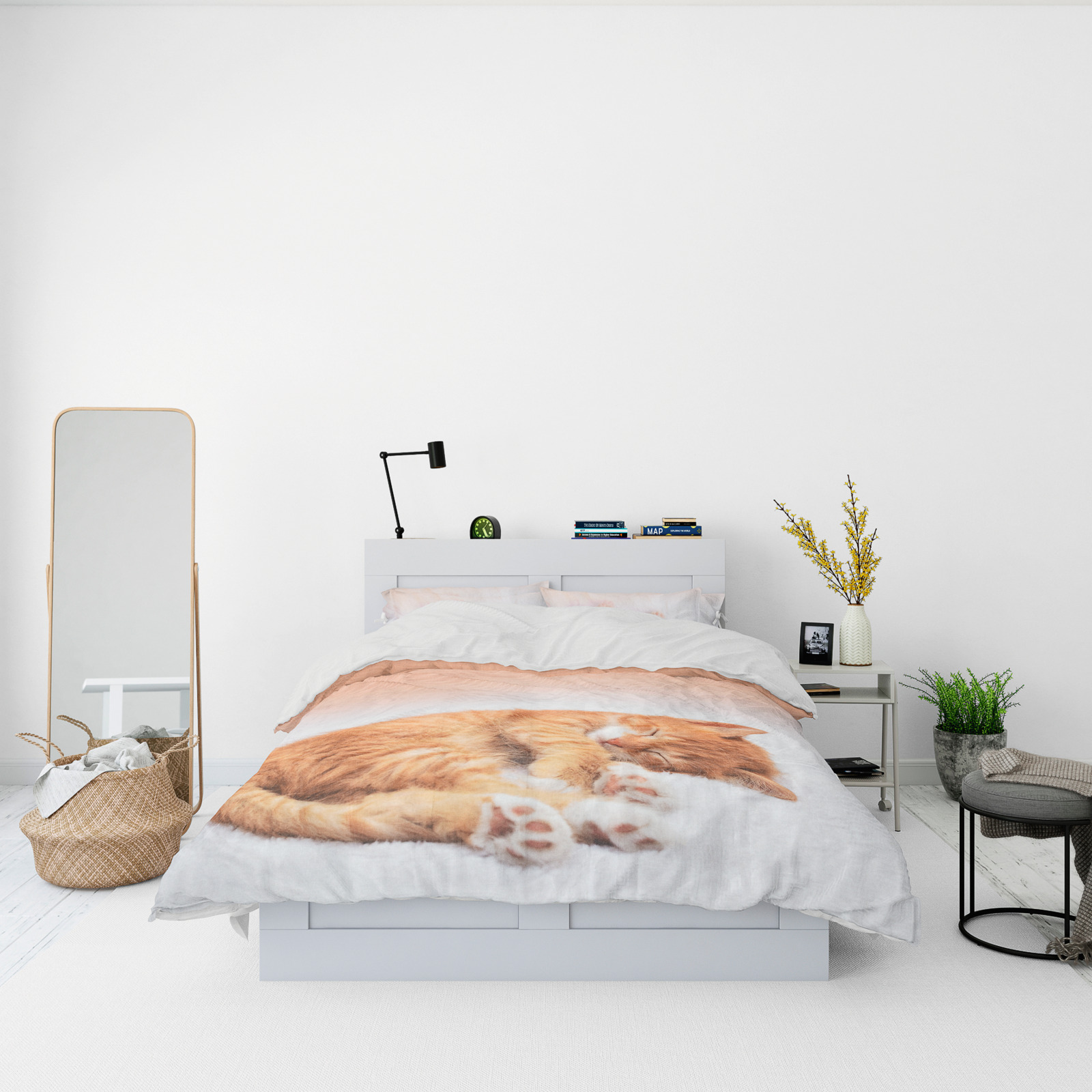 Bettwäsche Satin Kätzchen 50x70 Kissenbezug