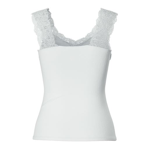 Pieces Barbera Lace Top, Bright White, XS