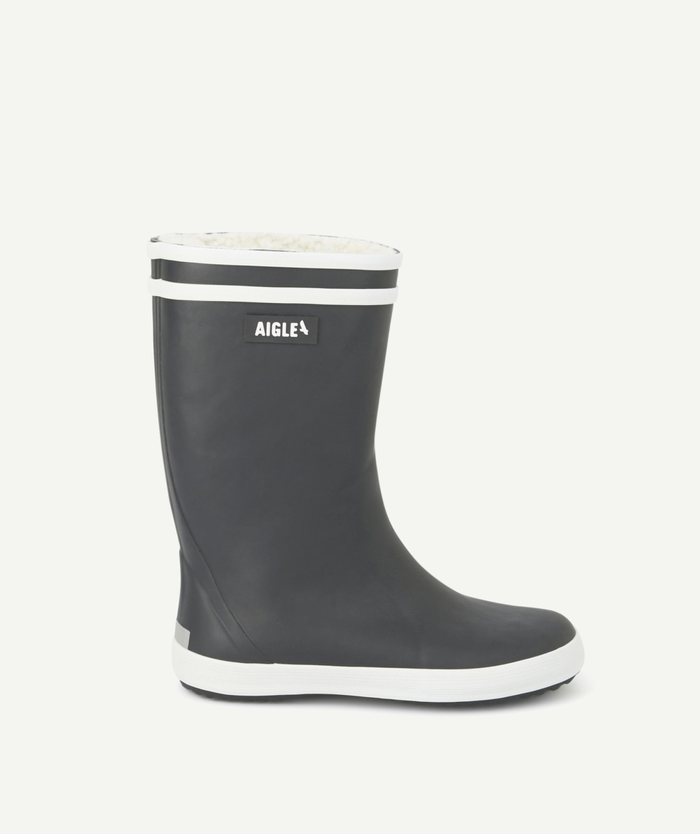 AIGLEBOTTES ICONIQUES BLEU MARINE ENFANT DOUBLÉ SHERPA
