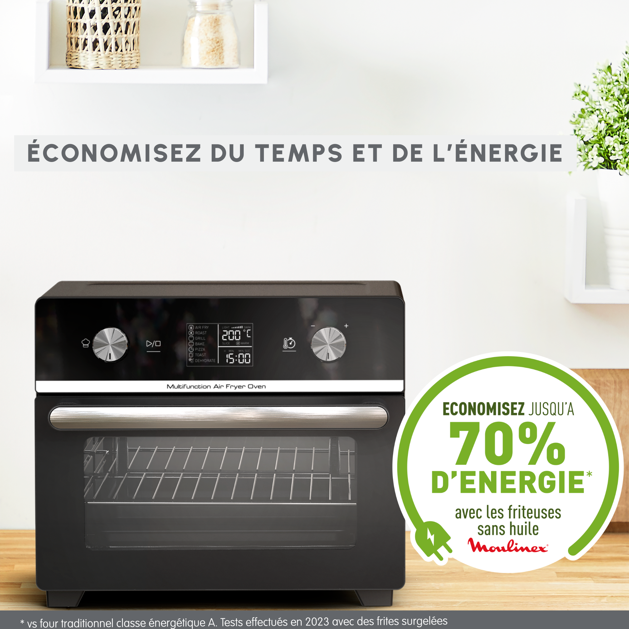 Easy Fry, Friteuse à air, 20 L, Air Fryer, 10 programmes