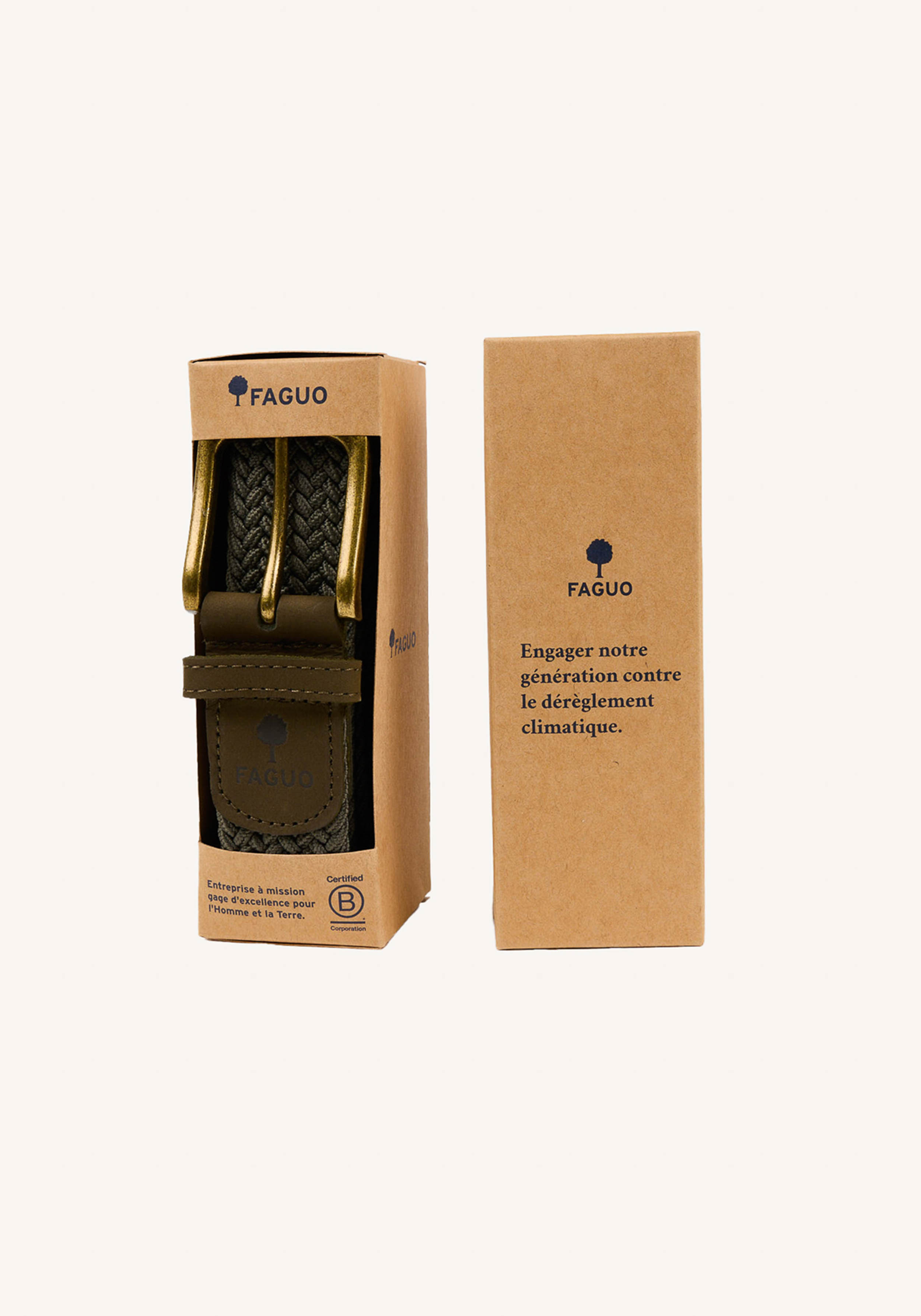 Faguo Gürtel Classic Belt Woven Dark Olive