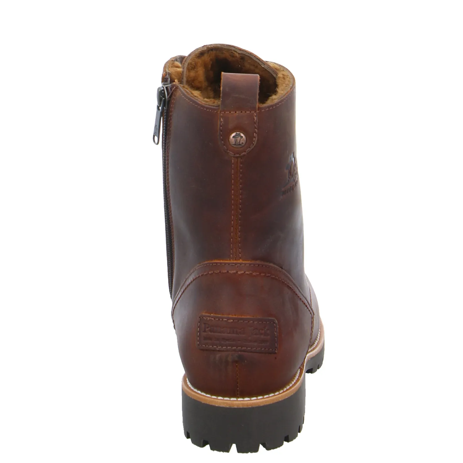 PANAMA JACK Boot Braun Leder  mit Lammfell - Innenfutter