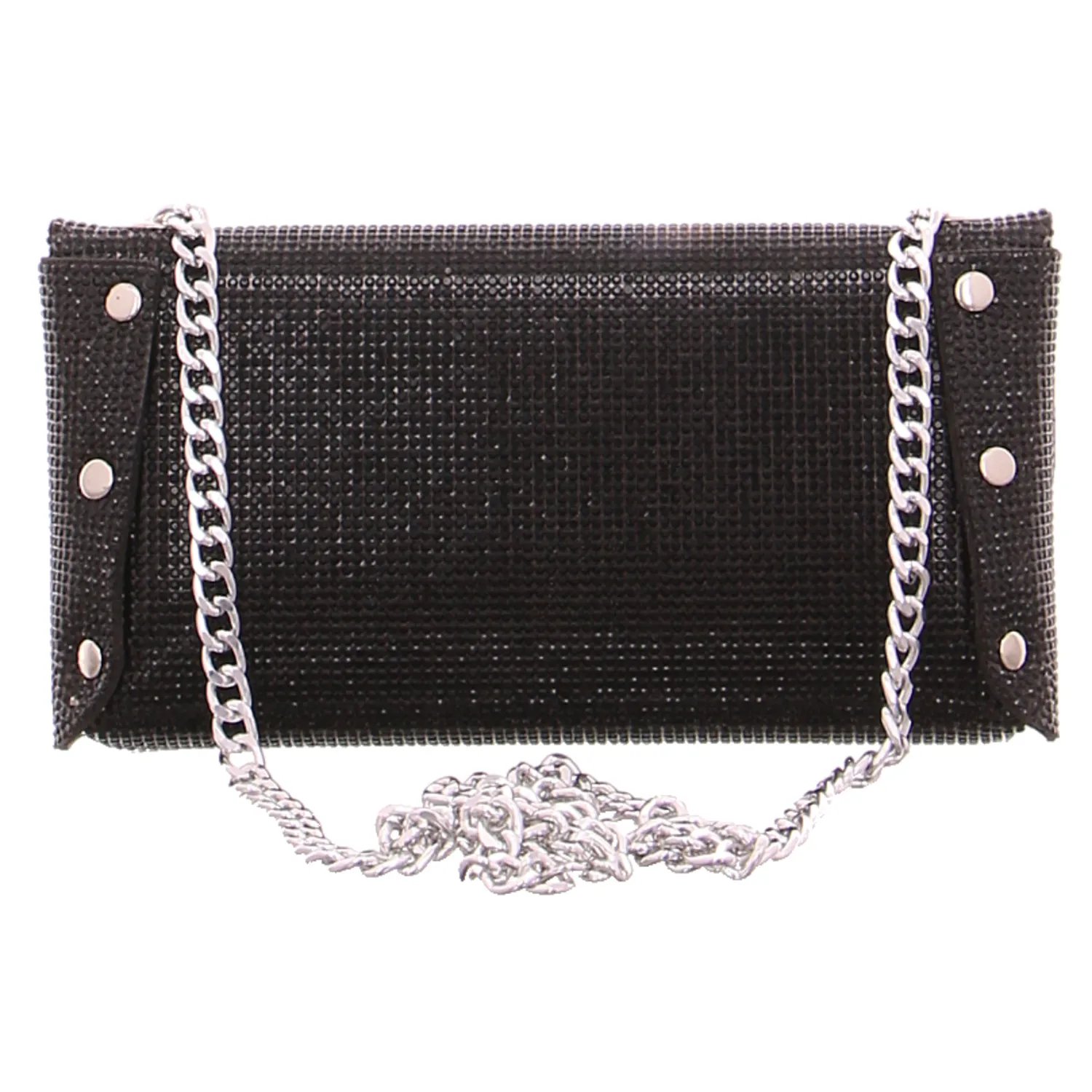 LA STRADA Clutch / Abendtasche Schwarz Textil