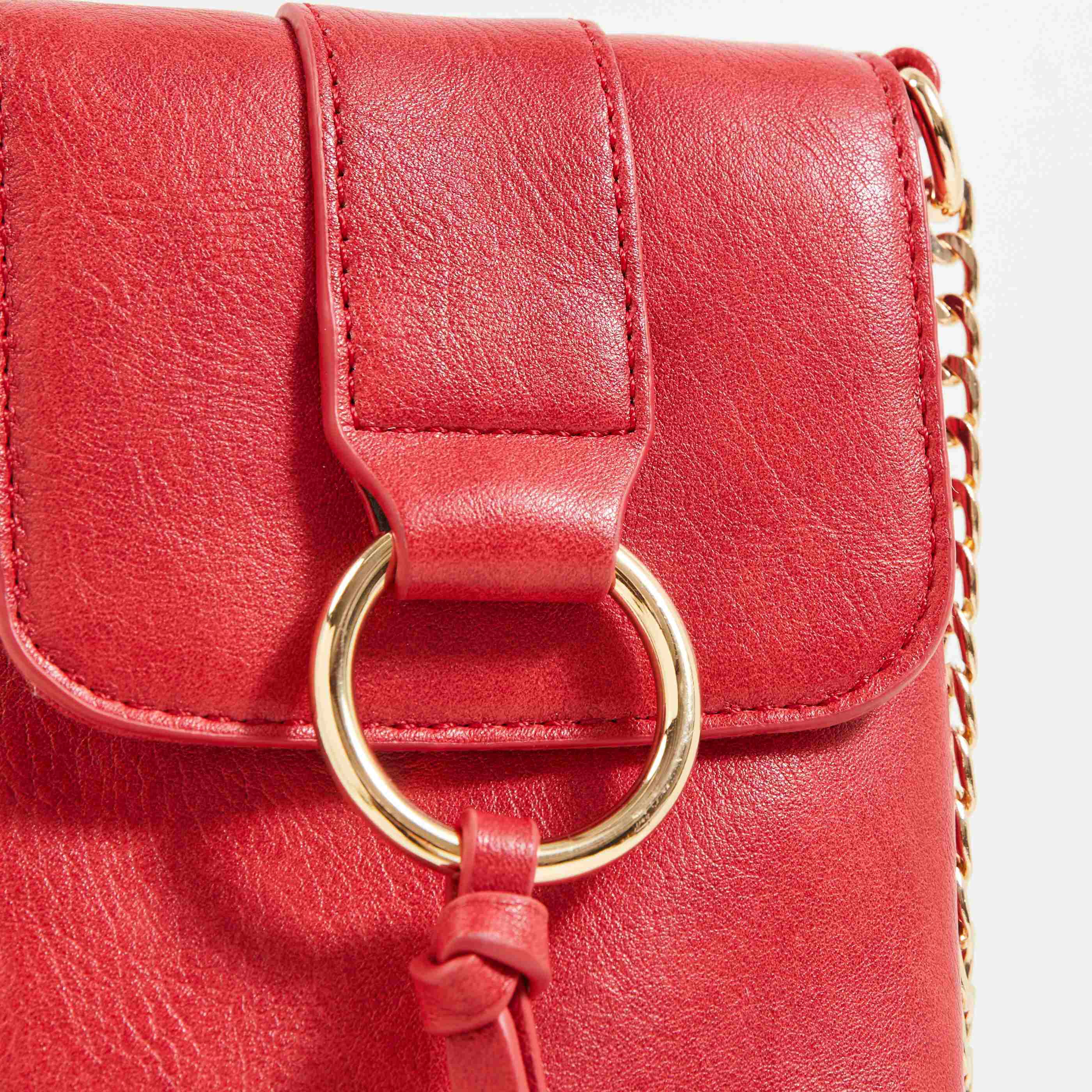 Pochette téléphone à rabat femme - ROUGE