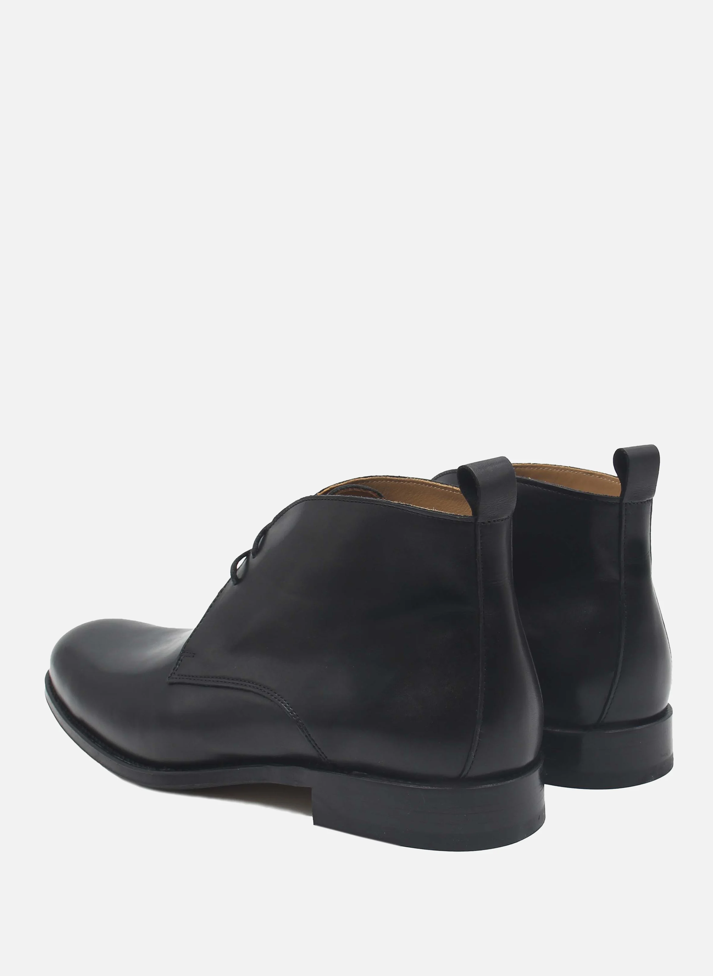 Desert boots cuir lisse | Noir