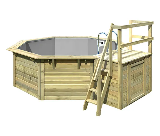 Karibu Gartenpool-Set »Modell 1« inkl. Terrasse, ca. 480 x 400 cm