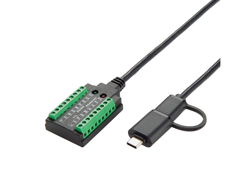 Exsys Schnittstellenkabel USB EX-13003 USB zu 1S Seriell RS-232/422/485/TTL Kabel mit Terminal Block, 1.0 m (FTDI Chipsatz)