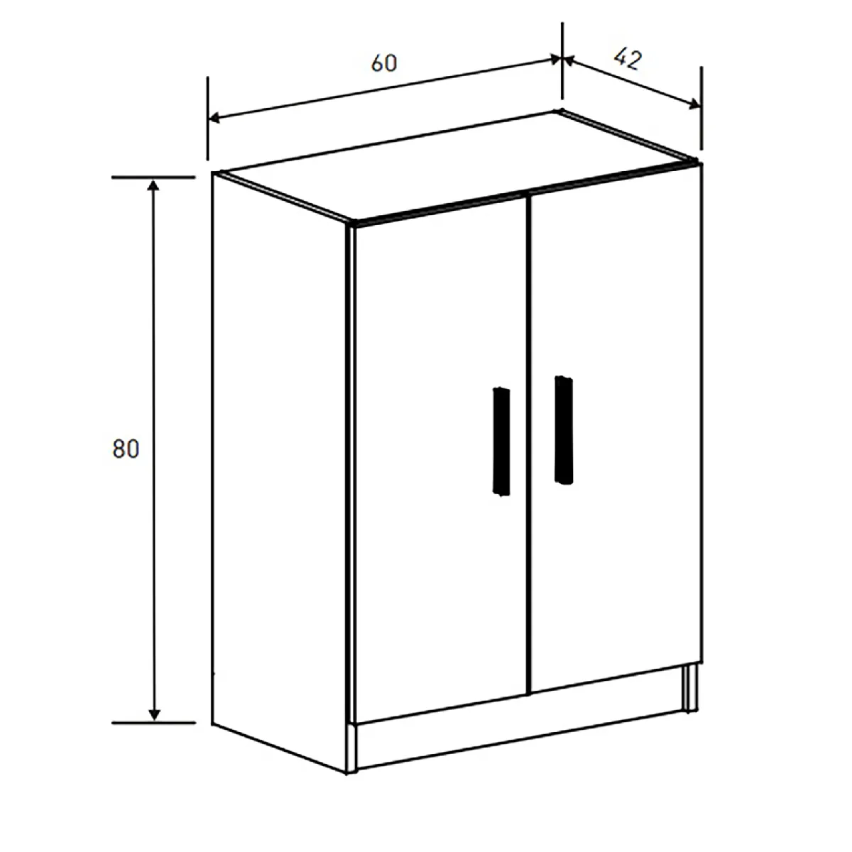 Pegane Meuble Bas Cuisine Blanc
