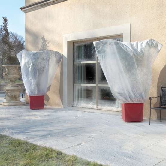 Lot de 2 housses d'hivernage Hiverzip transparentes H 1.80 x Ø 1.25m