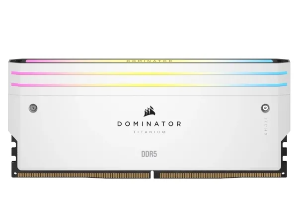 CORSAIR Dominator Titanium RGB - DDR5 - sæt - 32 GB: 2 x 16 GB - DIMM 288-PIN - 6600 MHz / PC5-52800 - CL32 - 1.4 V - ikke bufferet - hvid