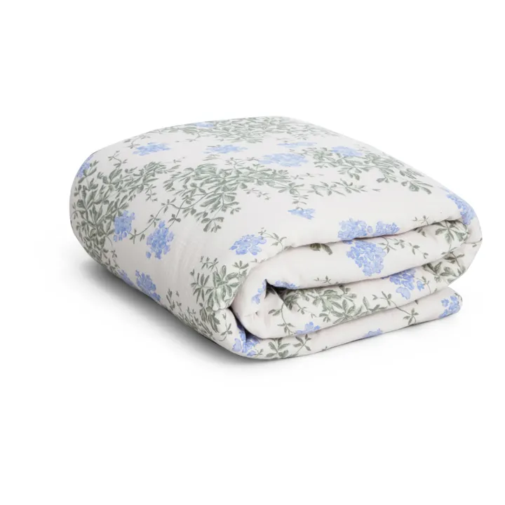 garbo&friends Couverture matelassée Plumbago en coton bio | Bleu