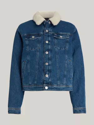 Jaqueta jeans Mom com forro removível