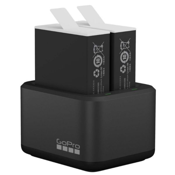 GoPro Carregador Dual Charger   2 Baterias Enduro p/ HERO 12/11/10/9