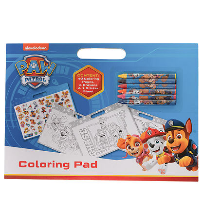 Paw Patrol Malebog m. 6 Farver Og Klisterm?rker