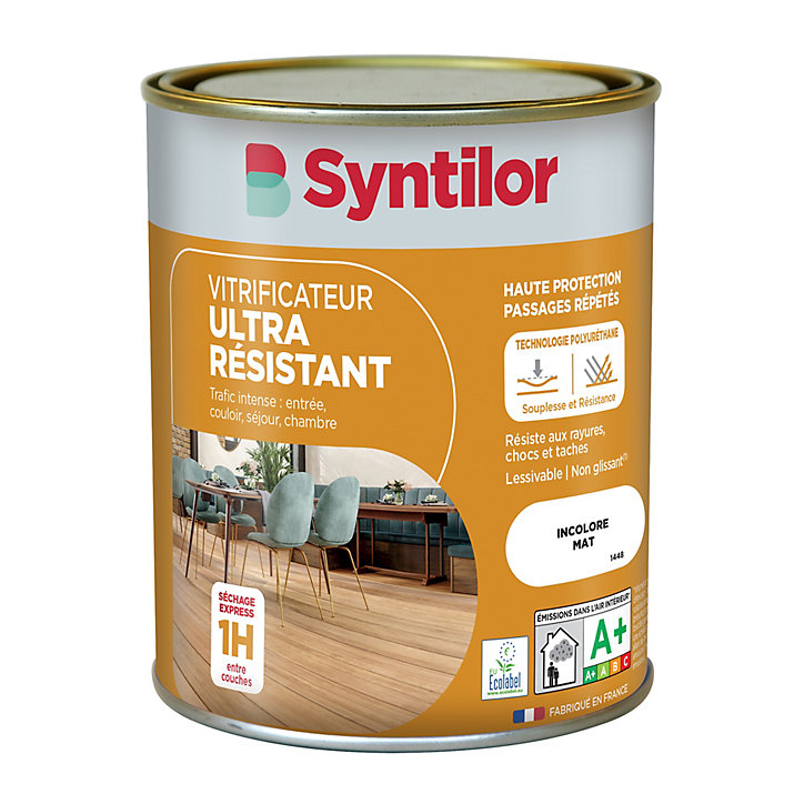 Vitrificateur ultra résistant Syntilor incolore mat 0,75L