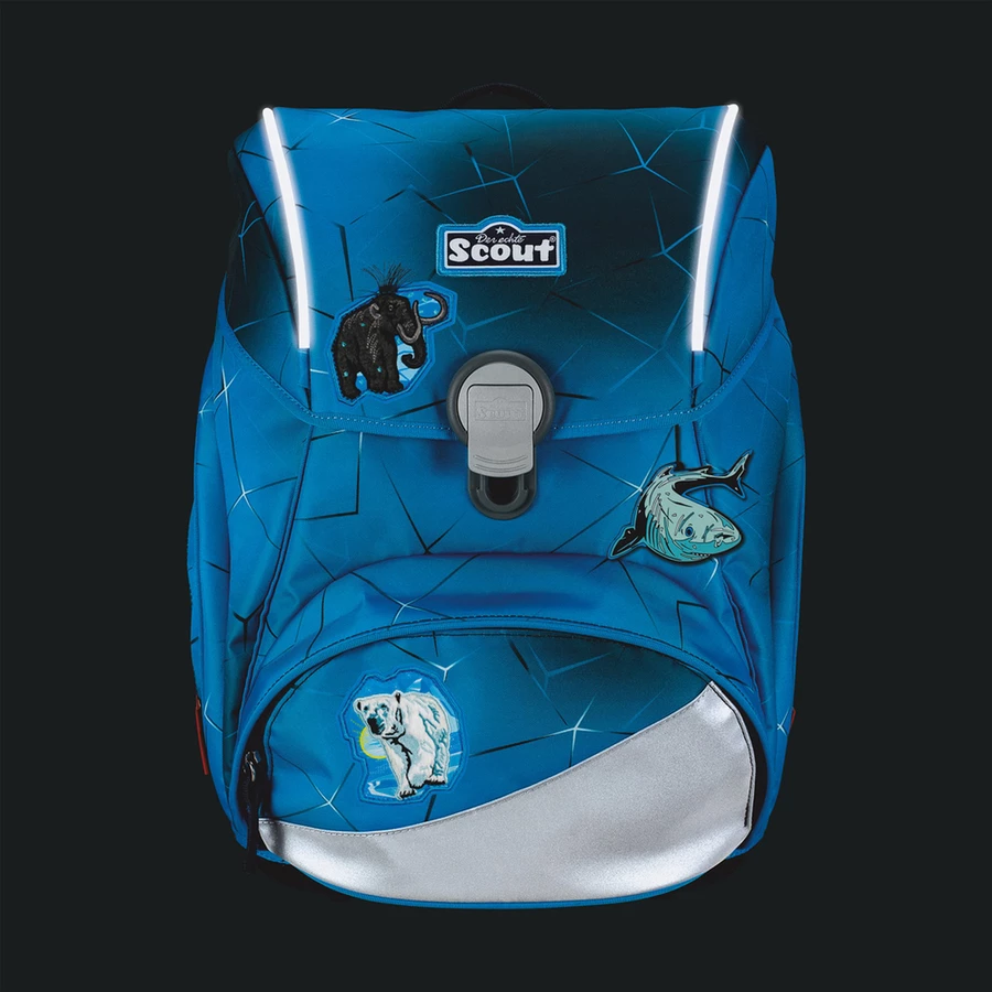 Scout Alpha Exklusiv Safety Light - Schulranzen Set 5tlg. Polar Blue