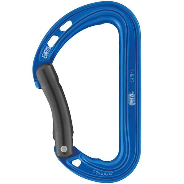 Mousqueton escalade PETZL SPIRIT BENT GATE BLEU
