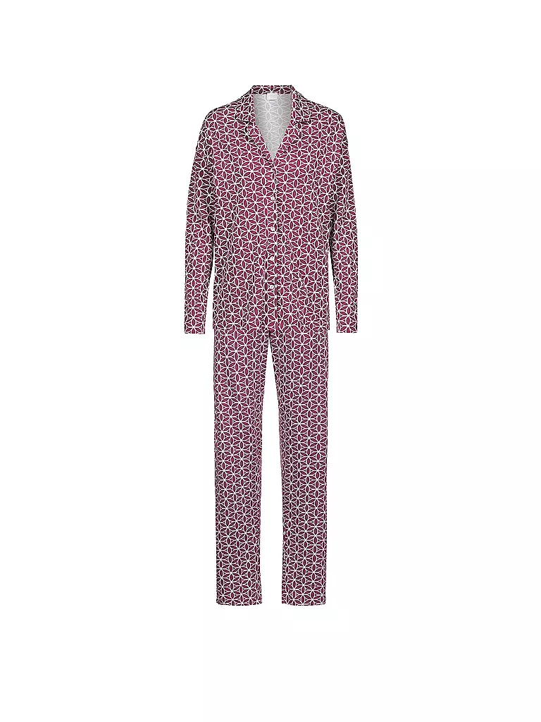 MEY Pyjama MOSAIC  dunkelrot