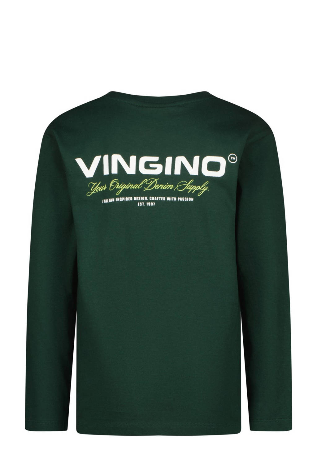 Vingino longsleeve Jal met backprint donkergroen