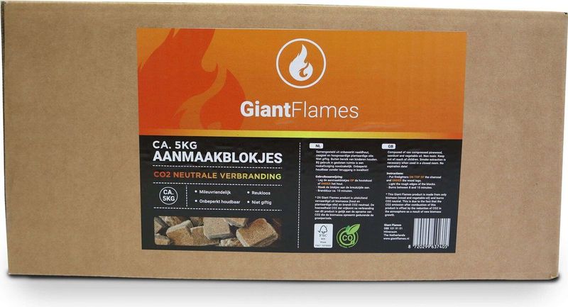 Giant - Flames - Aanmaakblokjes - 950 Stuks - 5kg