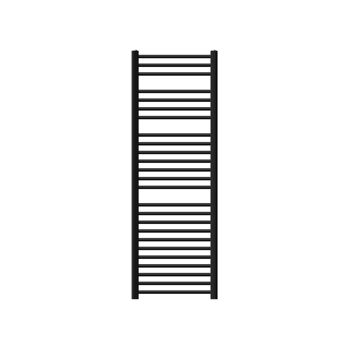LuxeBath Sahara badkamerradiator, 500x1500 mm, mat zwart, recht met zijaansluiting, designradiator, handdoekwarmer, handdoekdroger, handdoekradiator, badkamerverwarming