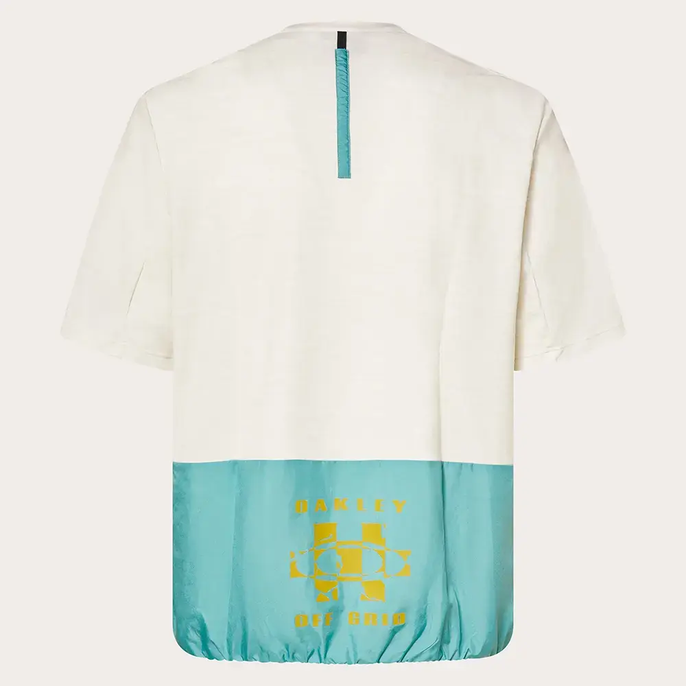 Oakley Off Grid Tech Gravel Fietsshirt Korte Mouwen Lichtblauw/Grijs Heren