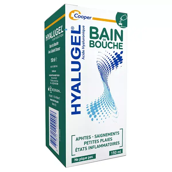 Enxaguante bucal Hyalugel para aftas e feridas leves 100ml + 50ml grátis