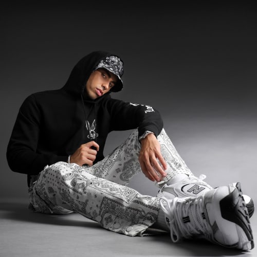Sweat Capuche Angry Bugs Bunny Noir Blanc